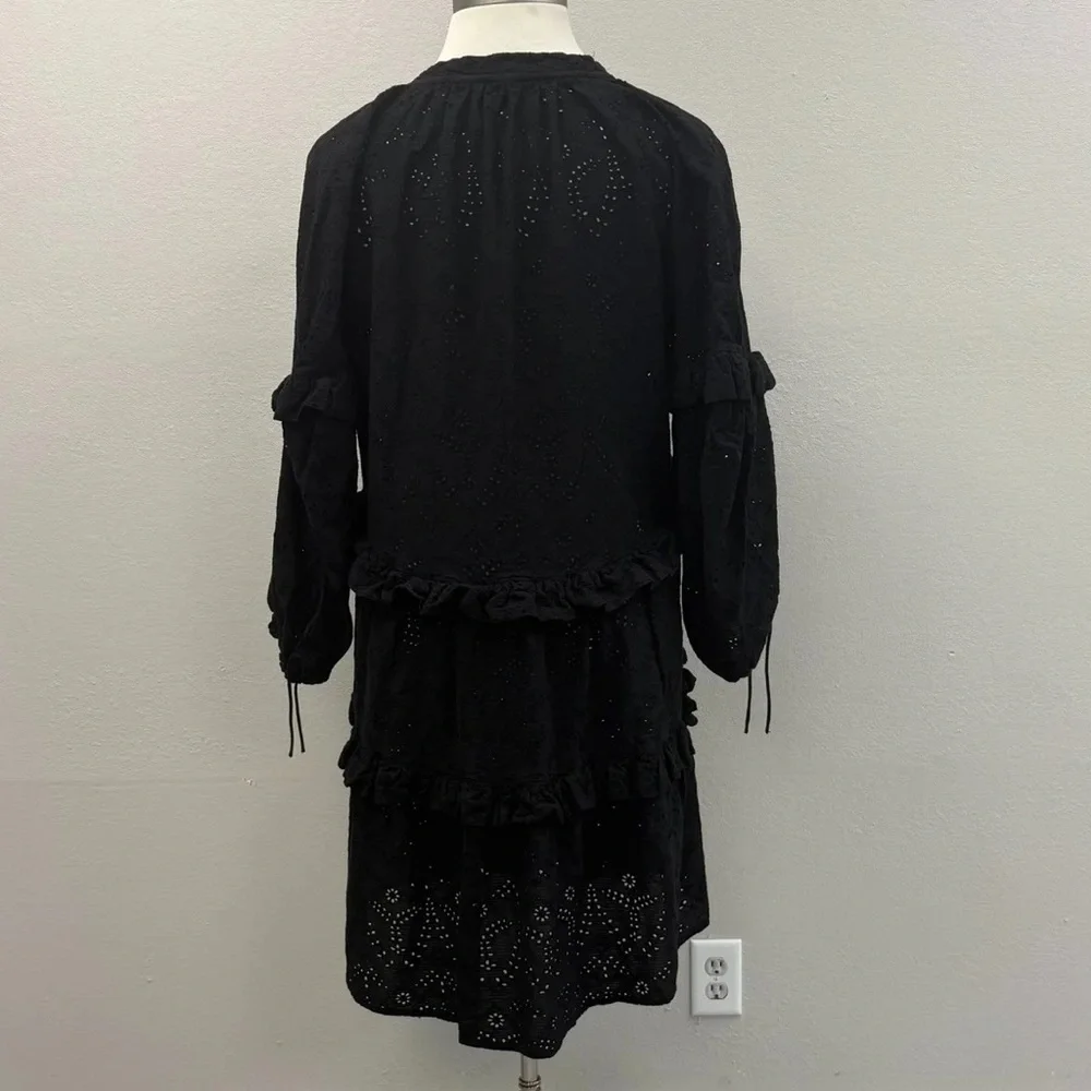Munthe Black Thaya Mini Dress - Size 14 (44)